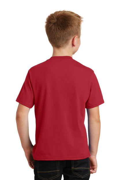 Team Cardinal Port & Co Youth Fan Favorite Tee. PC450Y plain