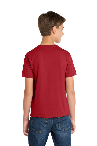 Team Cardinal Port & Co Youth Fan Favorite Tee. PC450Y plain