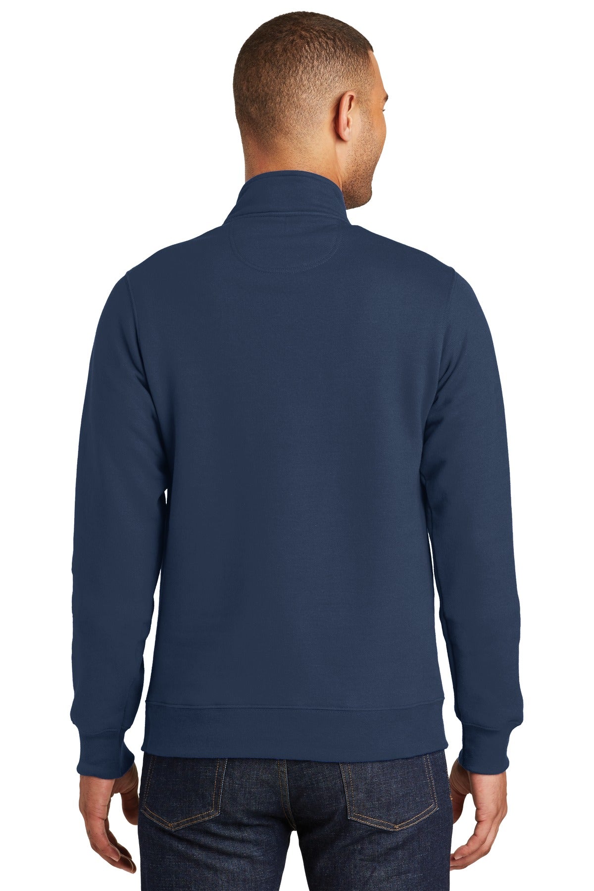 Team Navy Port & Co Fan Favorite Fleece 1/4-Zip Pullover Sweatshirt. PC850Q plain