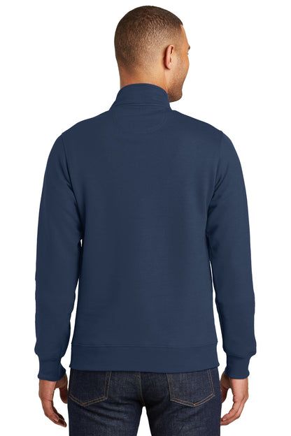 Team Navy Port & Co Fan Favorite Fleece 1/4-Zip Pullover Sweatshirt. PC850Q plain