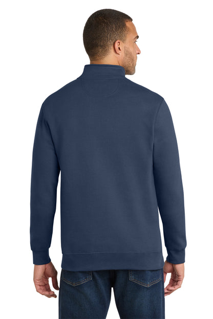 Team Navy Port & Co Fan Favorite Fleece 1/4-Zip Pullover Sweatshirt. PC850Q plain