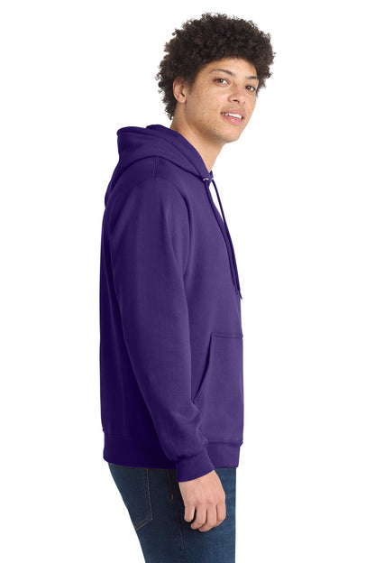 Team Purple Port & Co Core Fleece Pullover Hooded Sweatshirt. PC78H