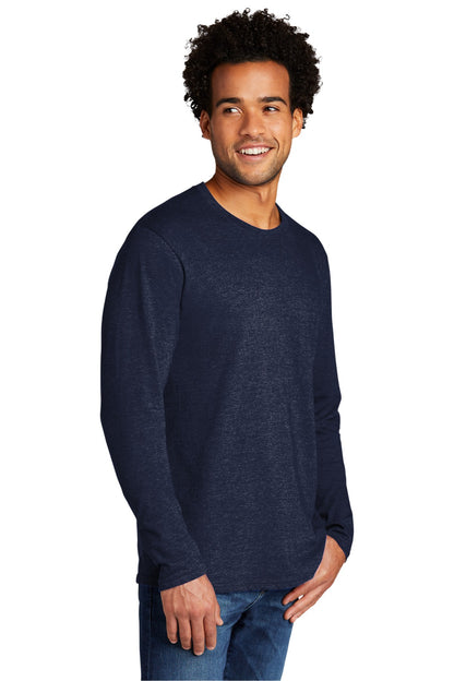 TeamNavyHt Port & Co Tri-Blend Long Sleeve Tee. PC330LS plain