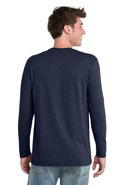 TeamNavyHt Port & Co Tri-Blend Long Sleeve Tee. PC330LS plain