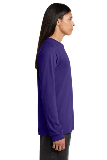 TeamPurple BELLA+CANVAS Unisex Jersey Long Sleeve Tee. BC3501 plain