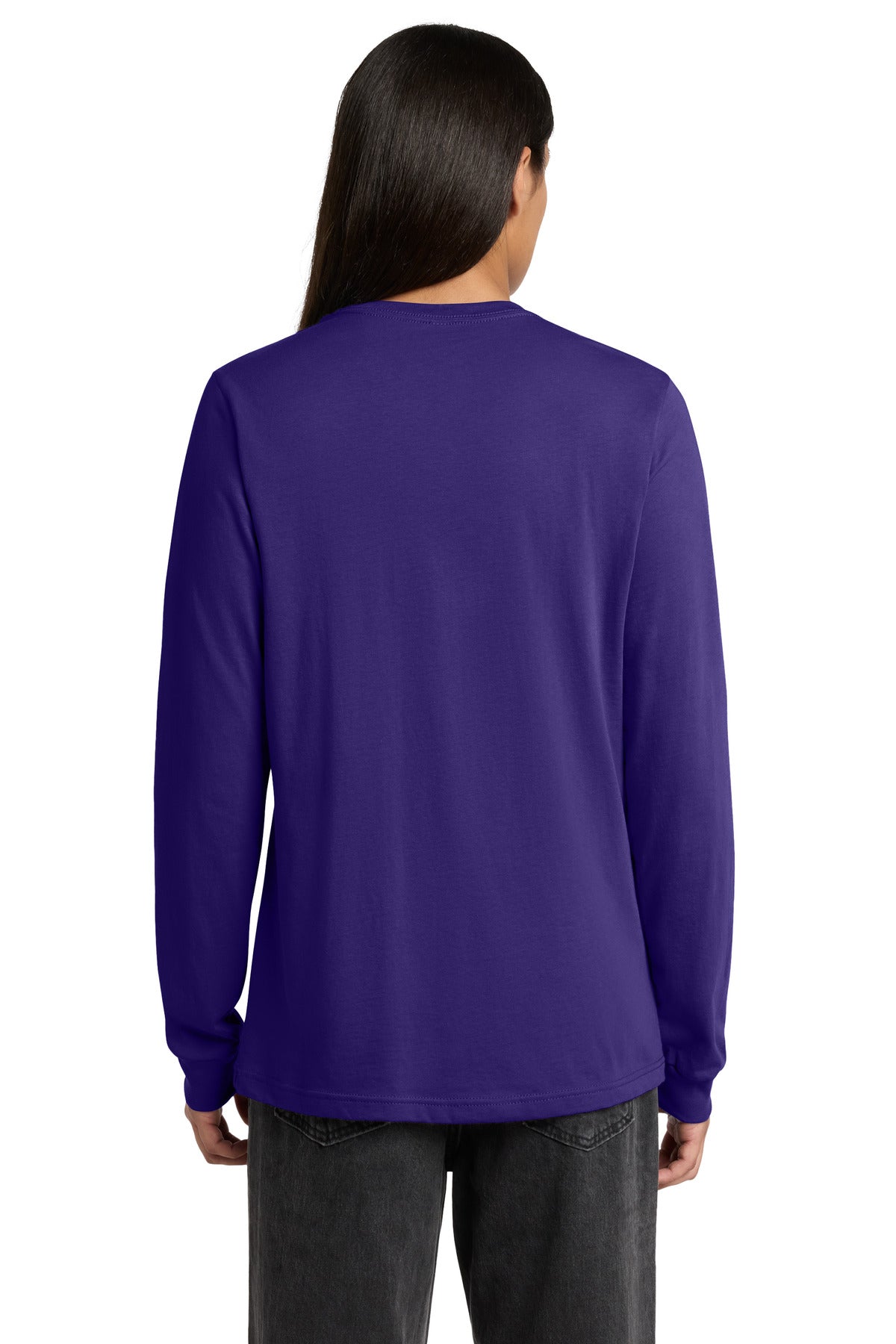 TeamPurple BELLA+CANVAS Unisex Jersey Long Sleeve Tee. BC3501 plain