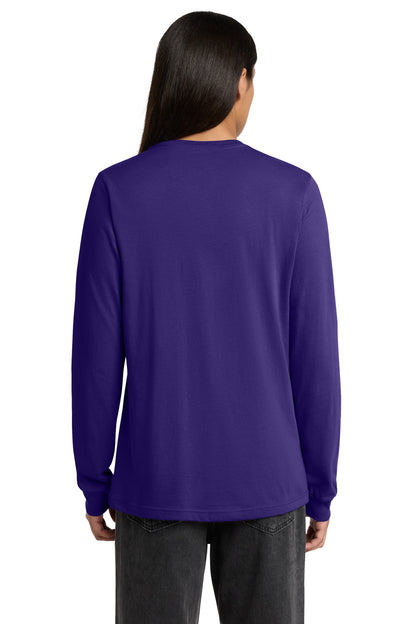 TeamPurple BELLA+CANVAS Unisex Jersey Long Sleeve Tee. BC3501 plain