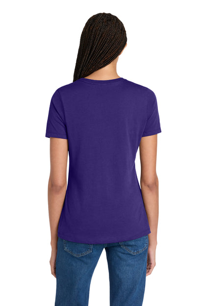 TeamPurple BELLA+CANVAS Women's Relaxed Jersey Short Sleeve Tee. BC6400 plain