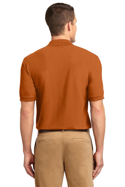 Texas Orange Port Authority Extended Size Silk Touch Polo K500ES plain