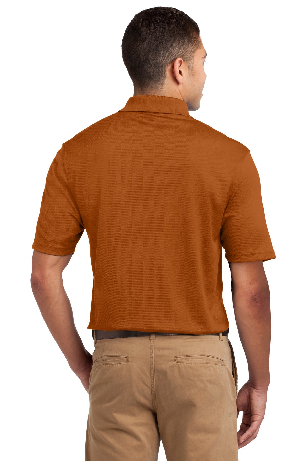 Texas Orange Sport-Tek Dri-Mesh Polo. K469 plain