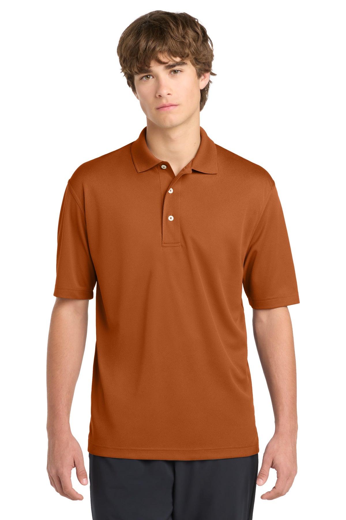 Texas Orange Sport-Tek Dri-Mesh Polo. K469 plain