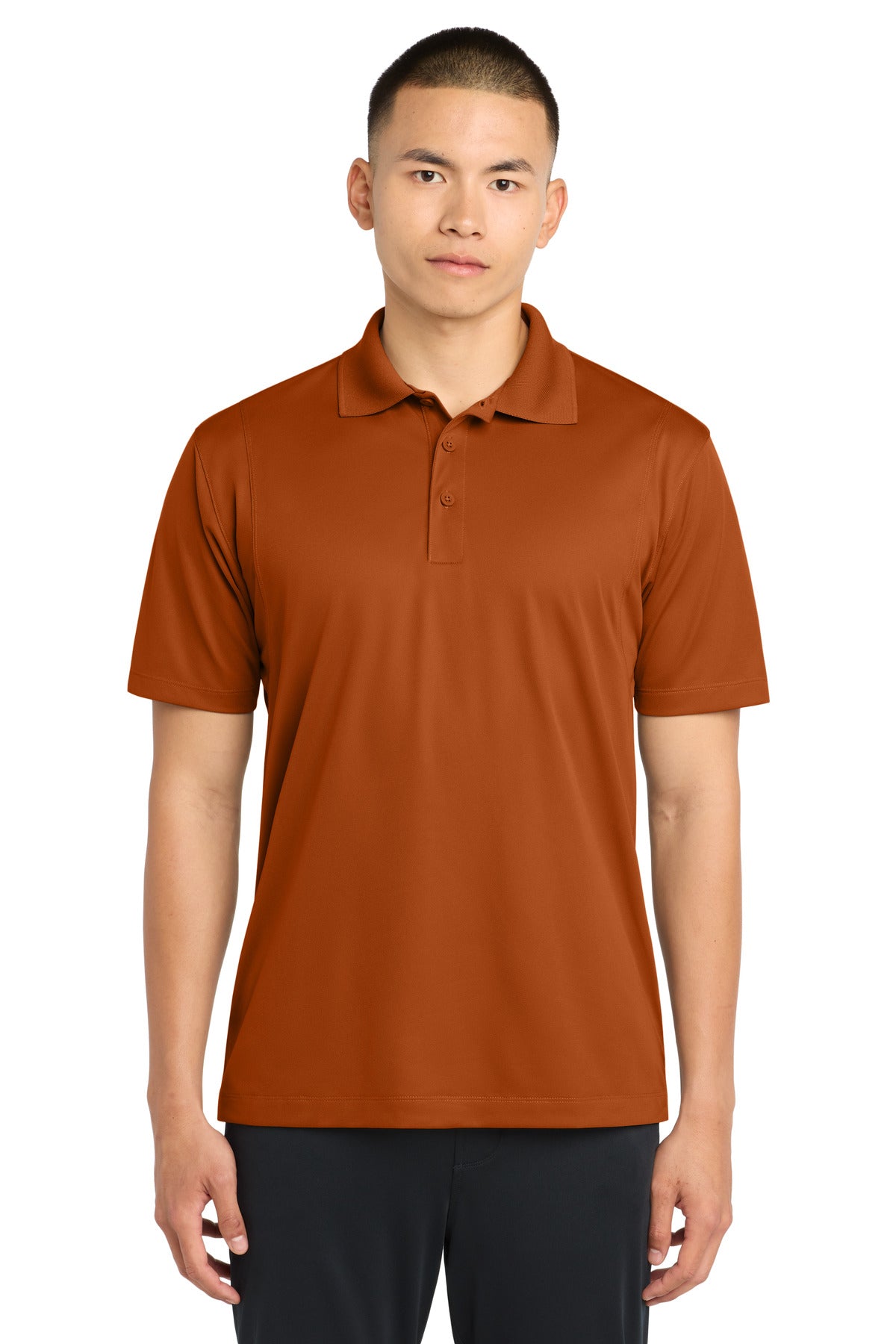 Texas Orange Sport-Tek Micropique Sport-Wick Polo. ST650 plain