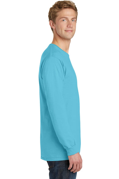 Tidal Wave Port & Co Beach Wash Garment-Dyed Long Sleeve Tee PC099LS plain