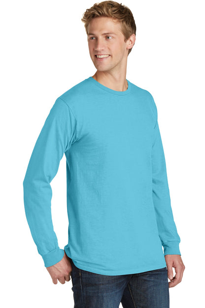 Tidal Wave Port & Co Beach Wash Garment-Dyed Long Sleeve Tee PC099LS plain