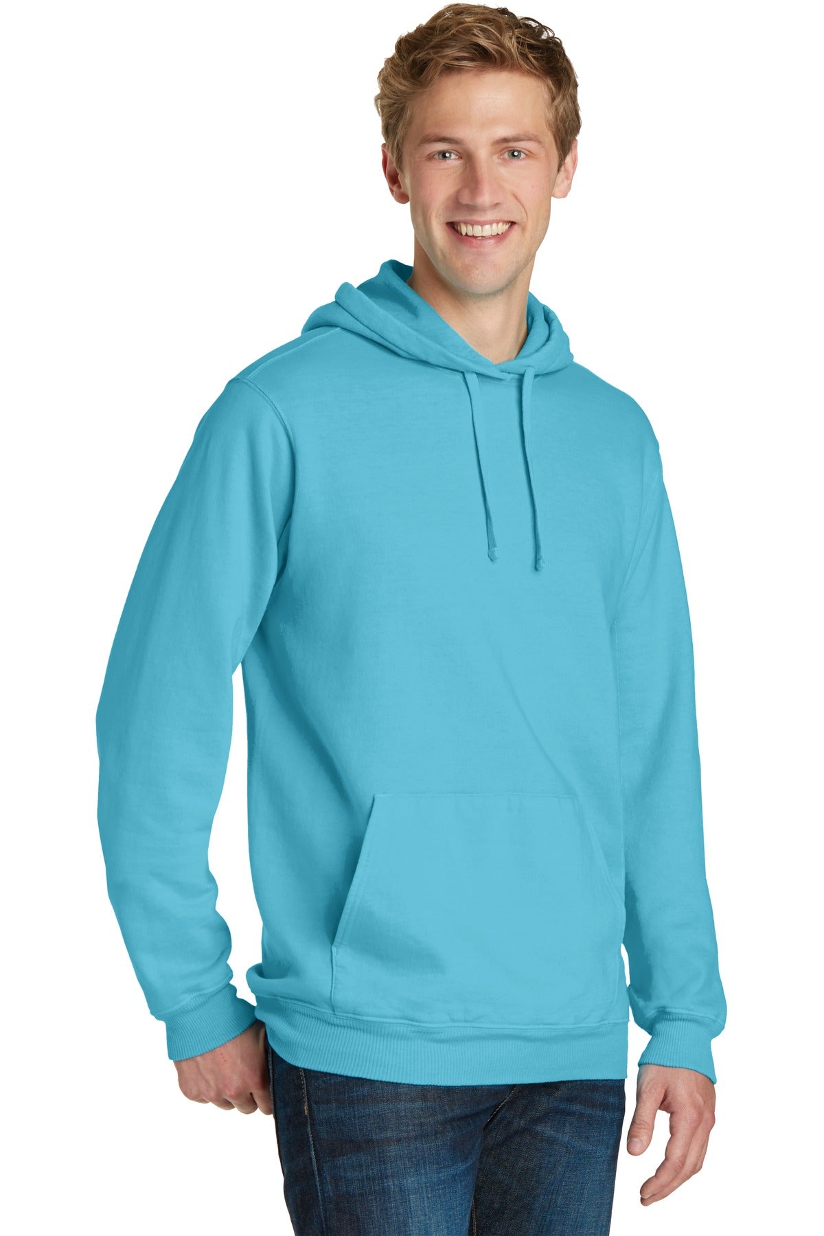 Tidal Wave Port & Co Beach Wash Garment-Dyed Pullover Hooded Sweatshirt. PC098H plain