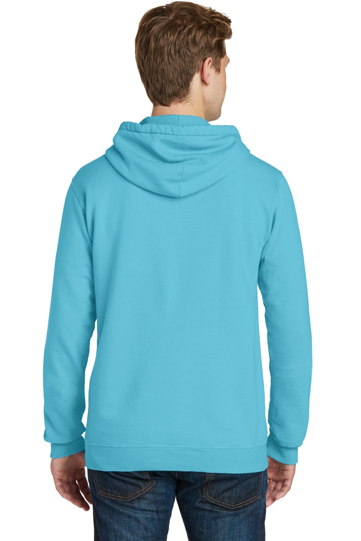 Tidal Wave Port & Co Beach Wash Garment-Dyed Pullover Hooded Sweatshirt. PC098H plain