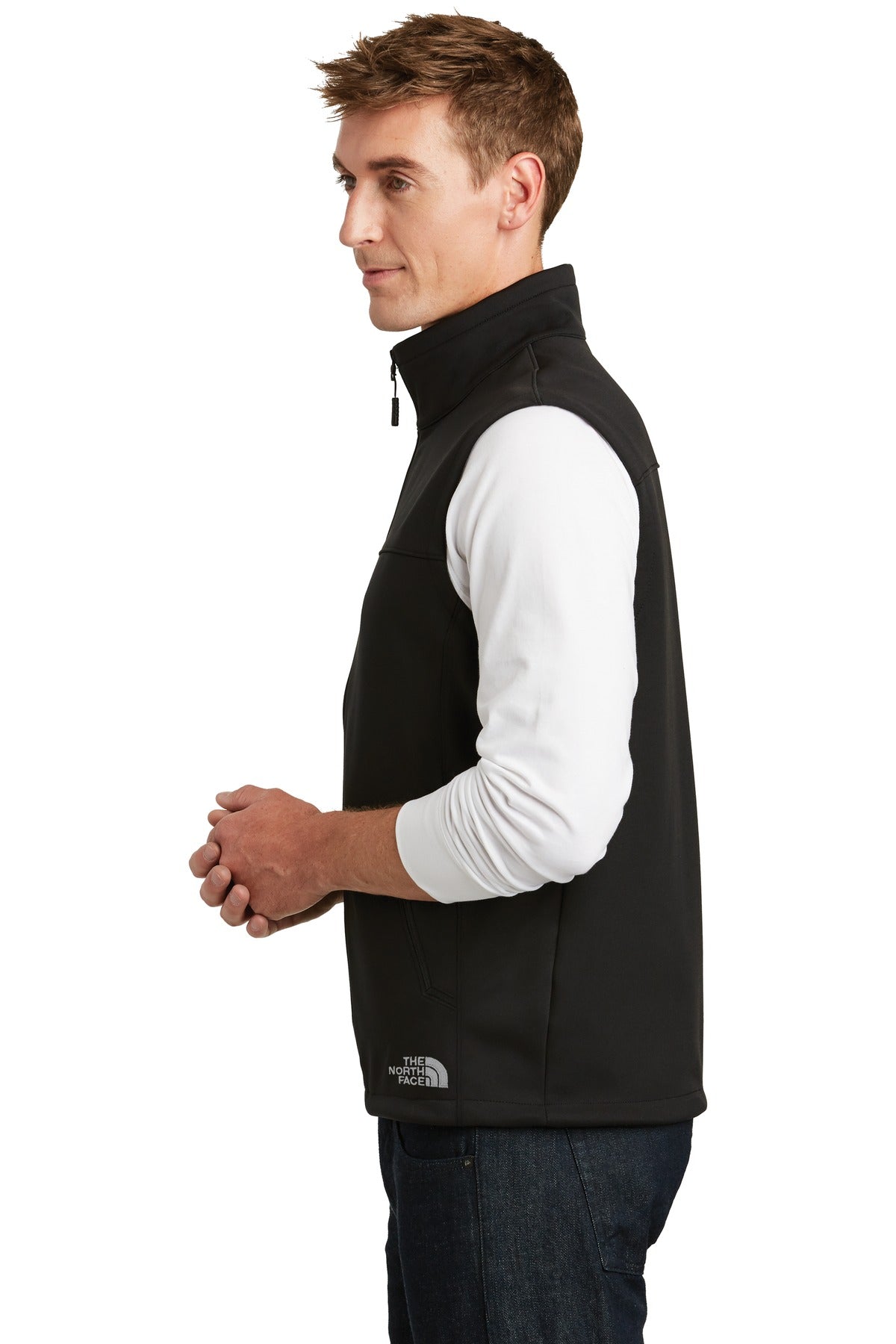 TNF Black The North Face Ridgewall Soft Shell Vest. NF0A3LGZ plain