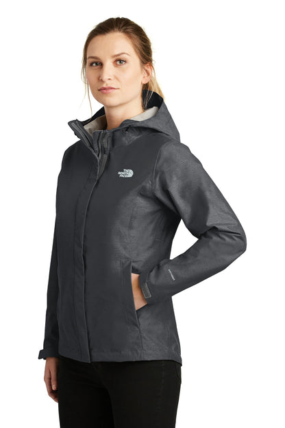 TNF Dk Grey He The North Face Women's DryVent Rain Jacket. NF0A3LH5 plain