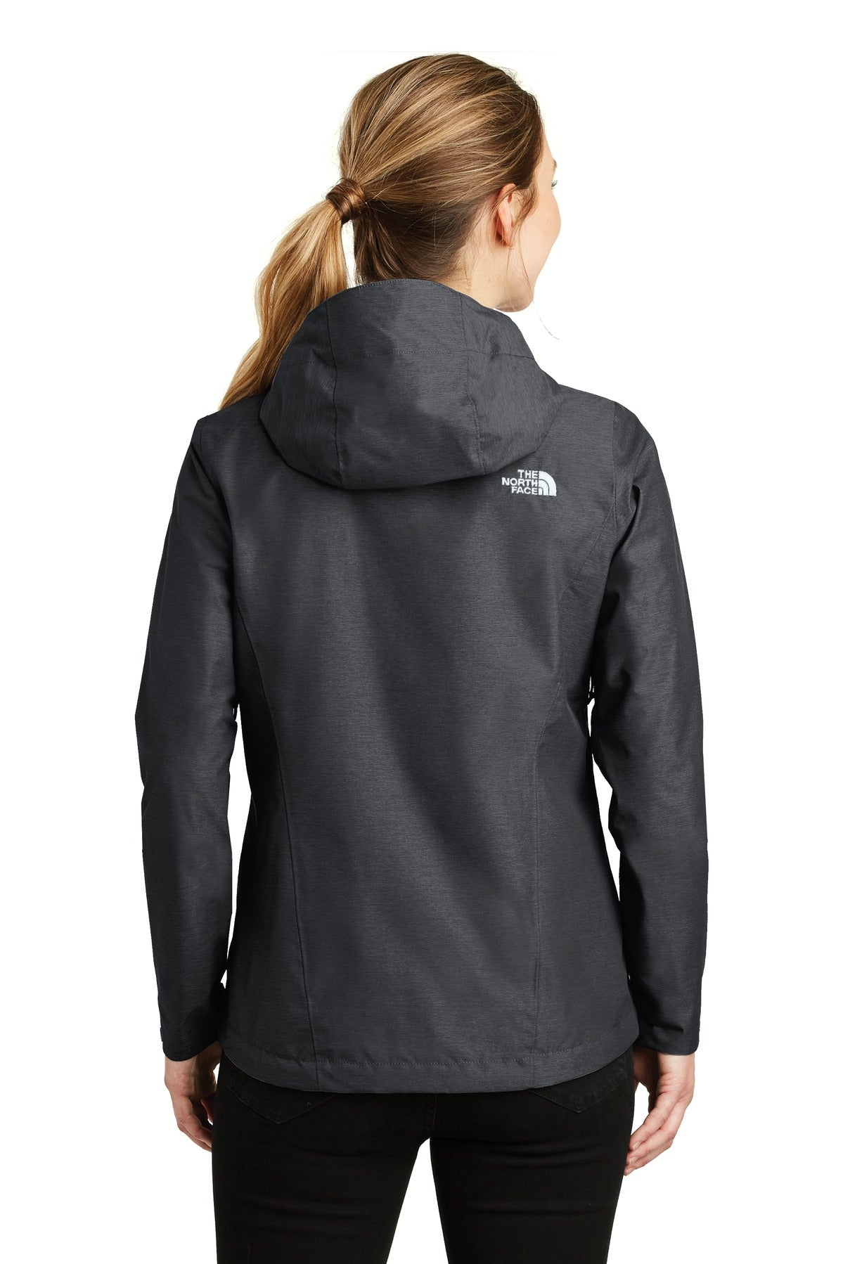 TNF Dk Grey He The North Face Women's DryVent Rain Jacket. NF0A3LH5 plain