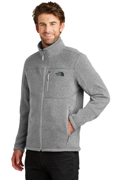 TNF Med Gry He The North Face Sweater Fleece Jacket. NF0A3LH7 plain