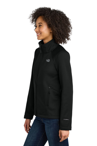 TNFBlack The North Face Women's Chest Logo Ridgewall Soft Shell Jacket NF0A88D4 plain