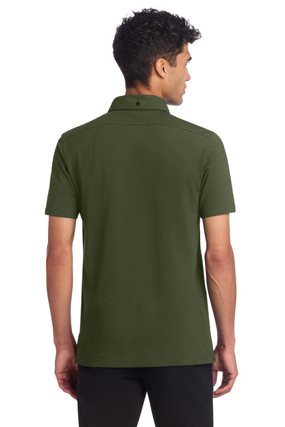TownsendGn Mercer+Mettle Stretch Pique Full-Button Polo MM1006 plain