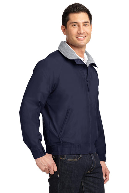 Tr Navy/Gr Hth Port Authority Competitor Jacket. JP54 plain