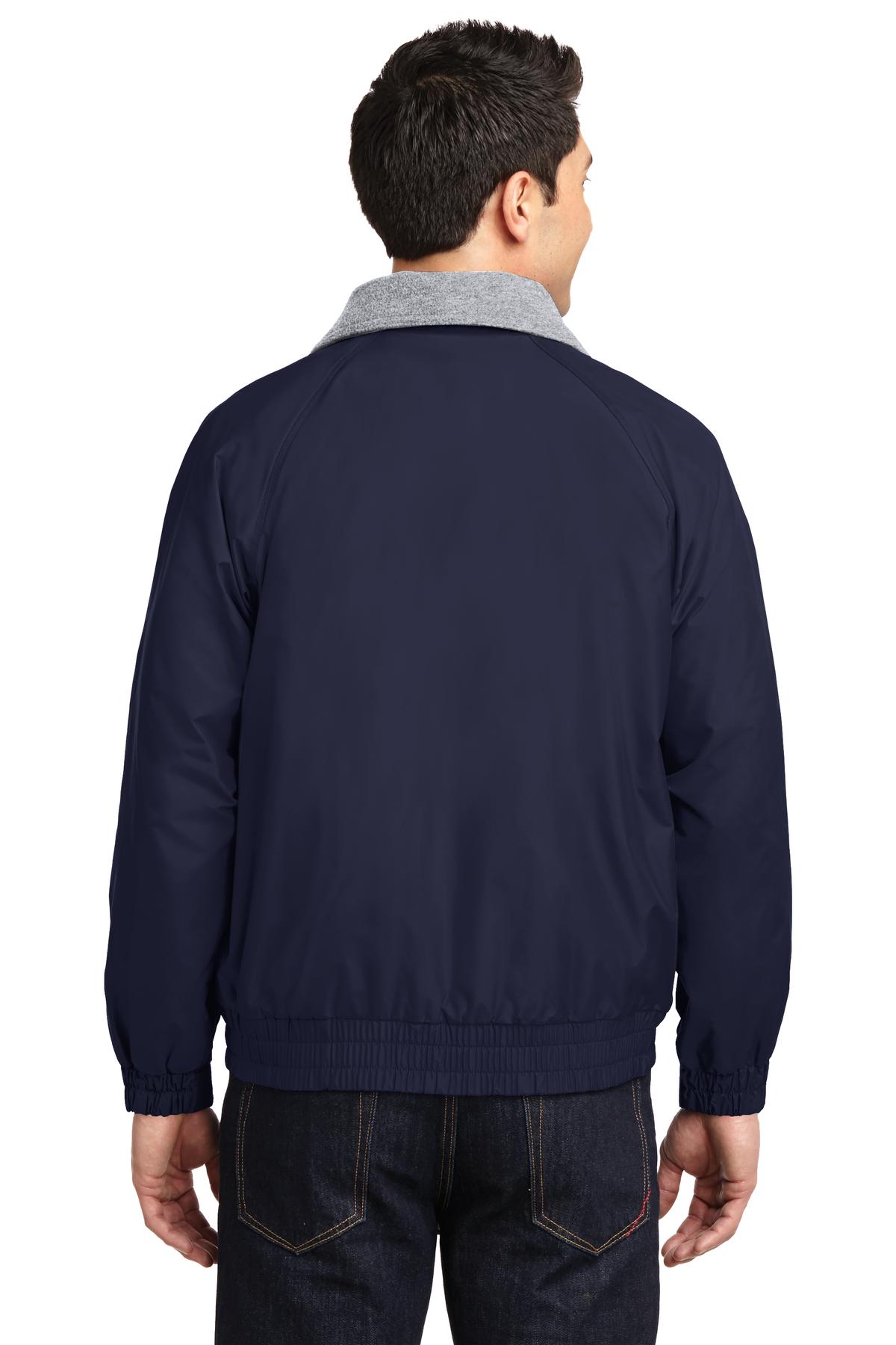 Tr Navy/Gr Hth Port Authority Competitor Jacket. JP54 plain