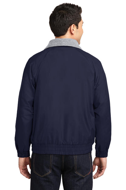 Tr Navy/Gr Hth Port Authority Competitor Jacket. JP54 plain