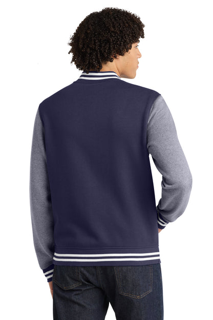 Tr Navy/Vnt He Sport-Tek Fleece Letterman Jacket. ST270 plain
