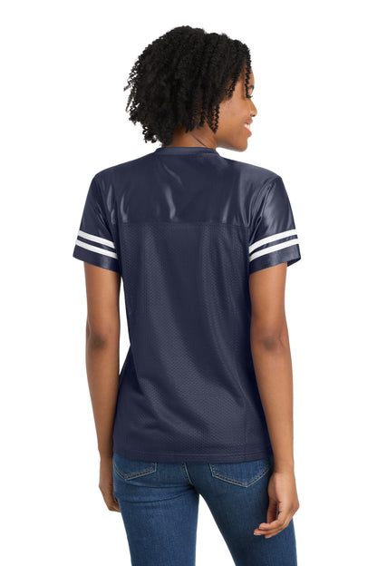 Tr Navy/White Sport-Tek Women's PosiCharge Replica Jersey. LST307 plain