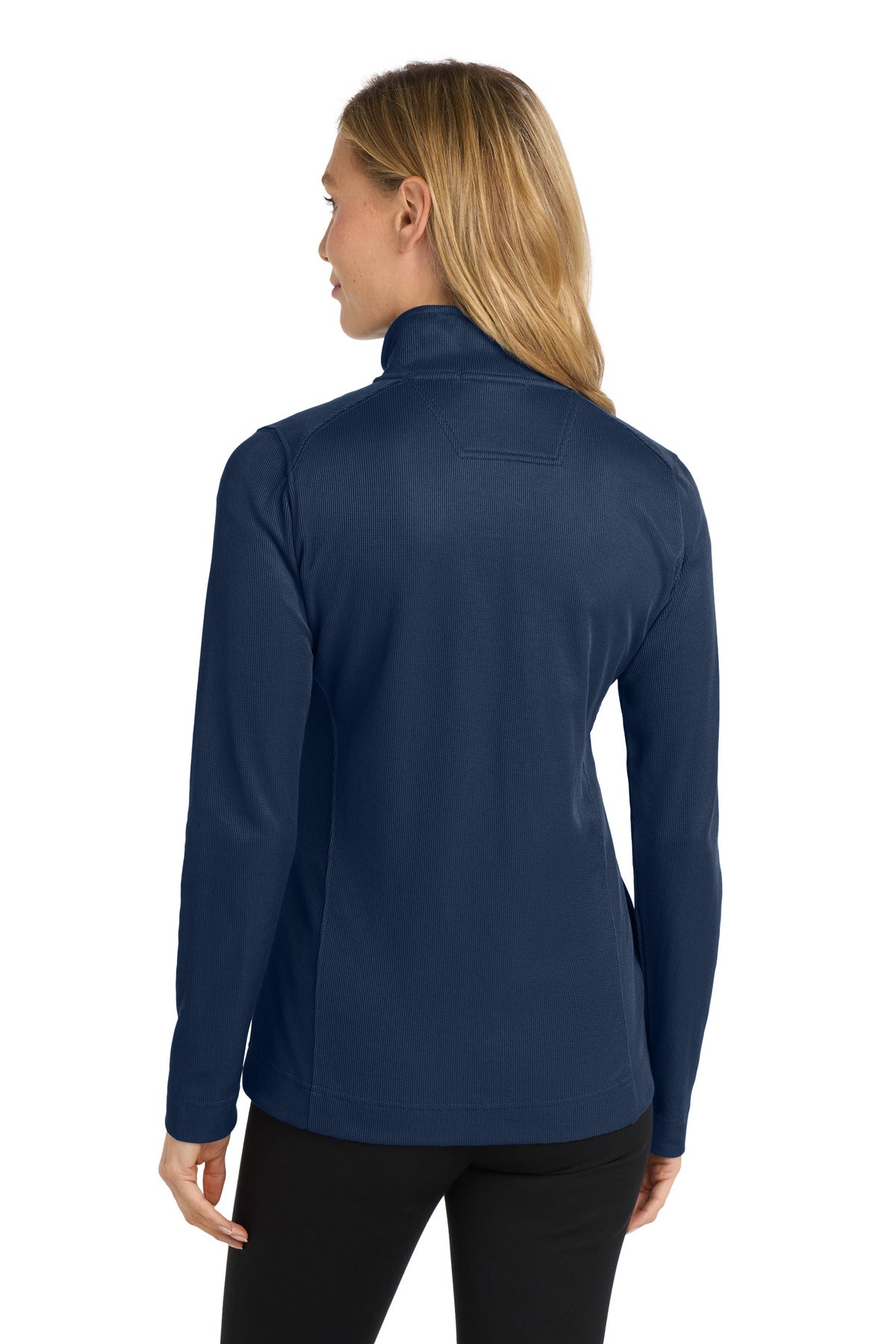 Tr Nvy/Iron Gy Port Authority Women's Vertical Texture Full-Zip Jacket. L805 plain