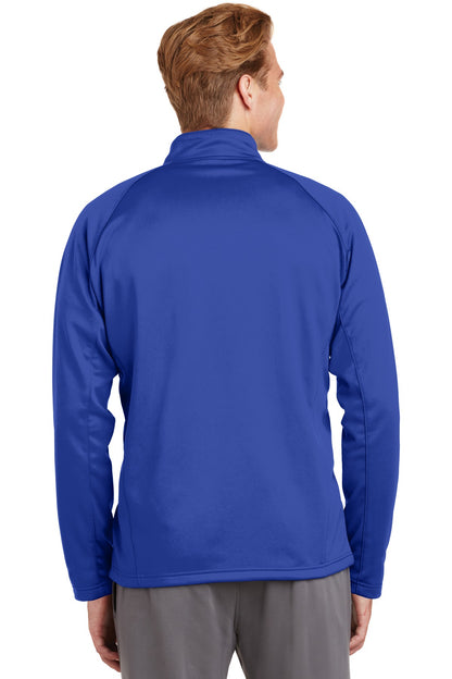 Tr Royal/Silvr Sport-Tek Sport-Wick Fleece 1/4-Zip Pullover. F243 plain