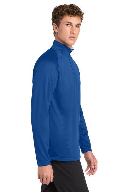 Tr Royal/Silvr Sport-Tek Sport-Wick Fleece 1/4-Zip Pullover. F243 plain