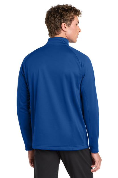 Tr Royal/Silvr Sport-Tek Sport-Wick Fleece 1/4-Zip Pullover. F243 plain