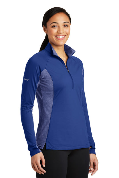 Tr Royal/TrRyH Sport-Tek Women's Sport-Wick Stretch Contrast 1/4-Zip Pullover. LST854 plain