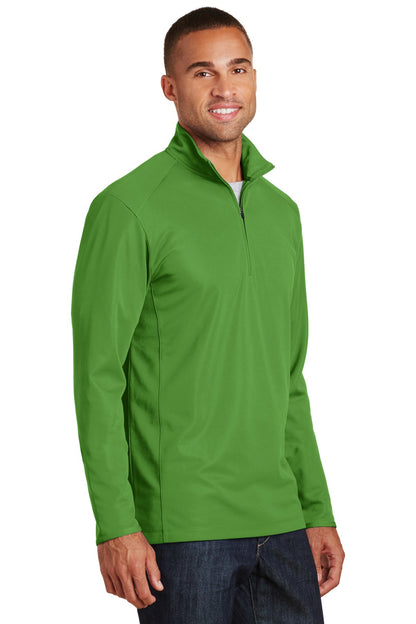 Treetop Green Port Authority Pinpoint Mesh 1/2-Zip. K806 plain