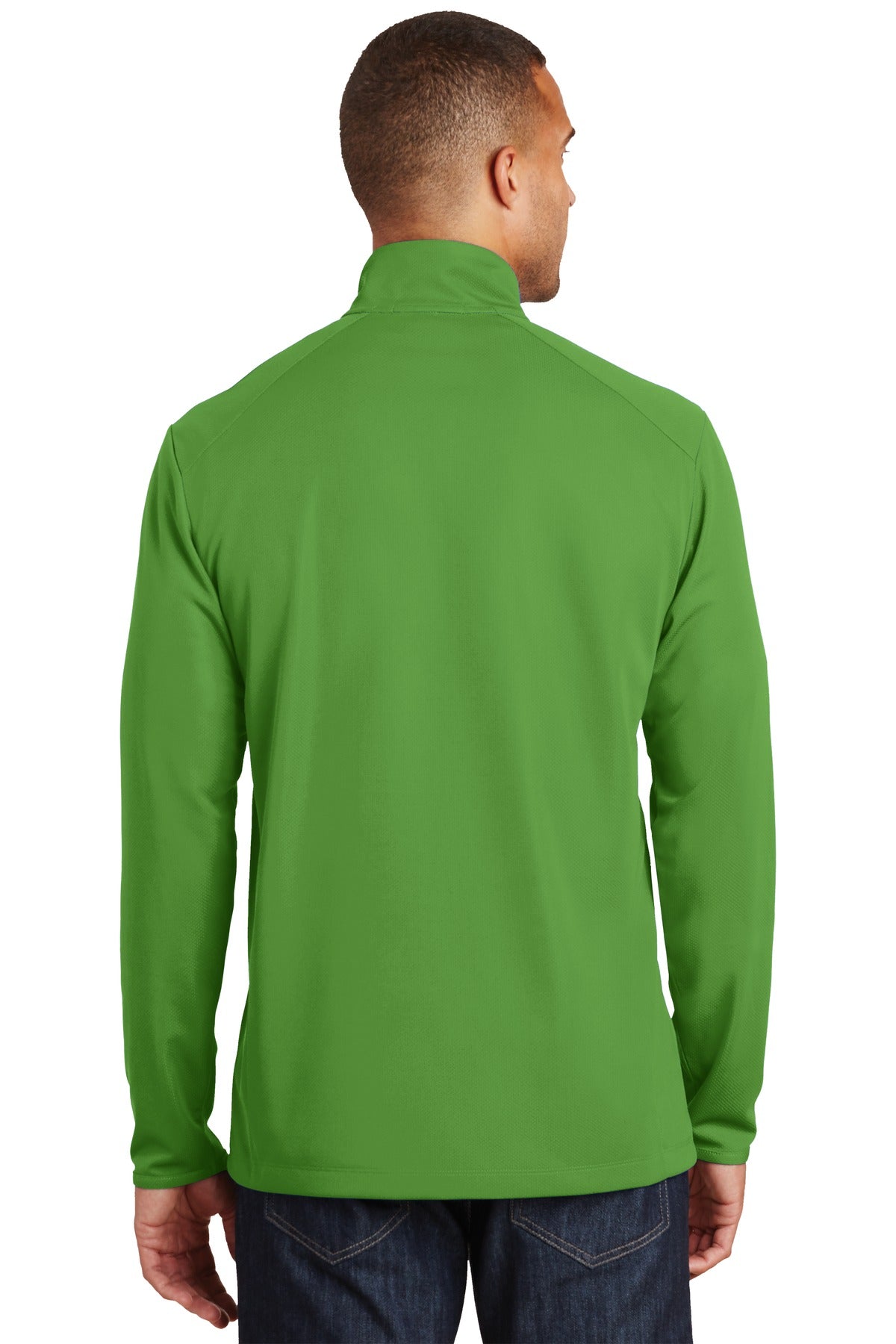 Treetop Green Port Authority Pinpoint Mesh 1/2-Zip. K806 plain