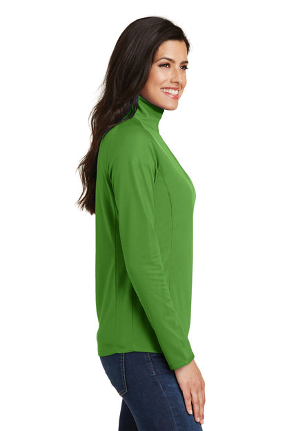 Treetop Green Port Authority Women's Pinpoint Mesh 1/2-Zip . L806 plain