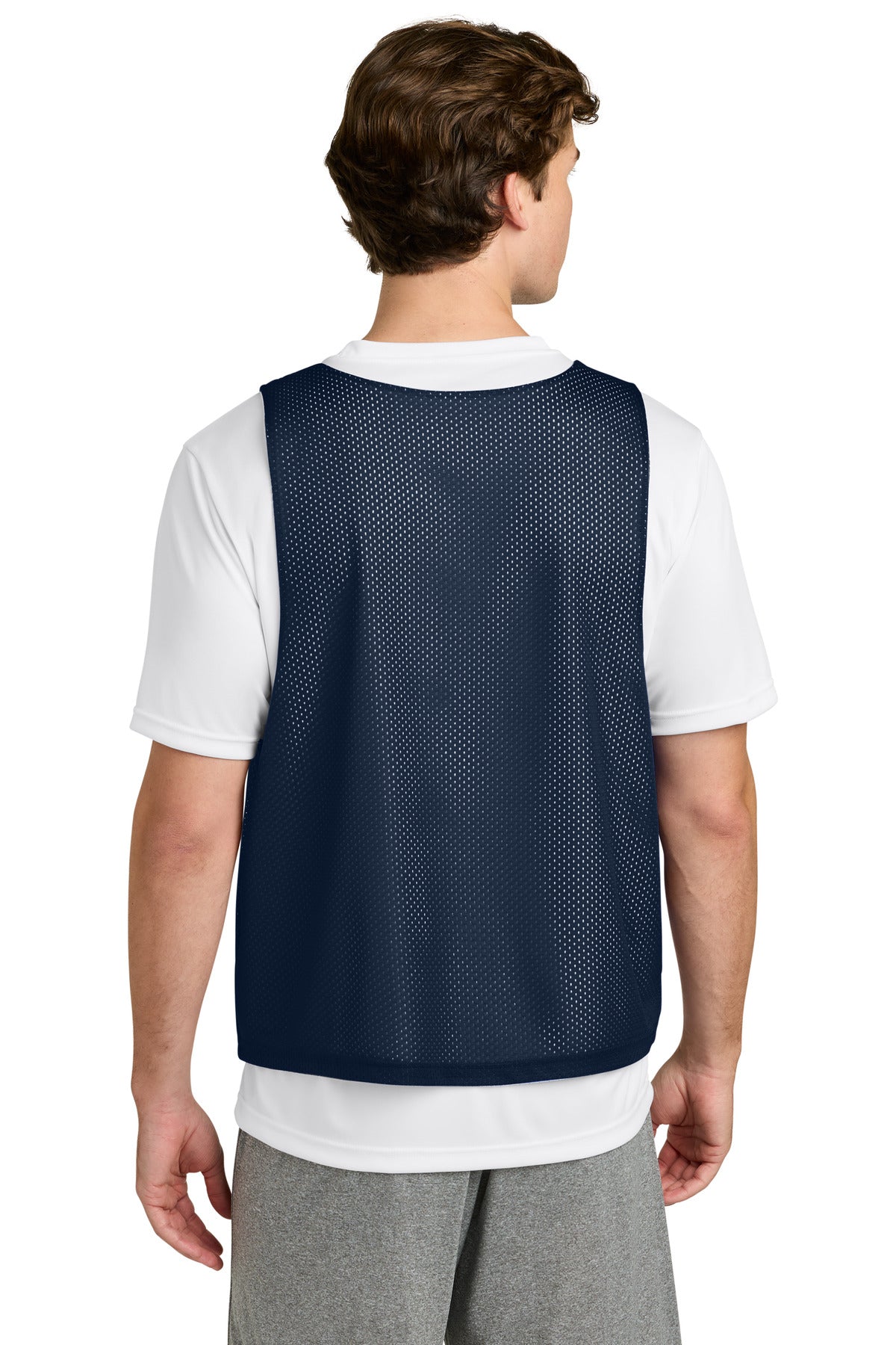 TrNv/White Sport-Tek Lacrosse Reversible Pinnie ST512 plain