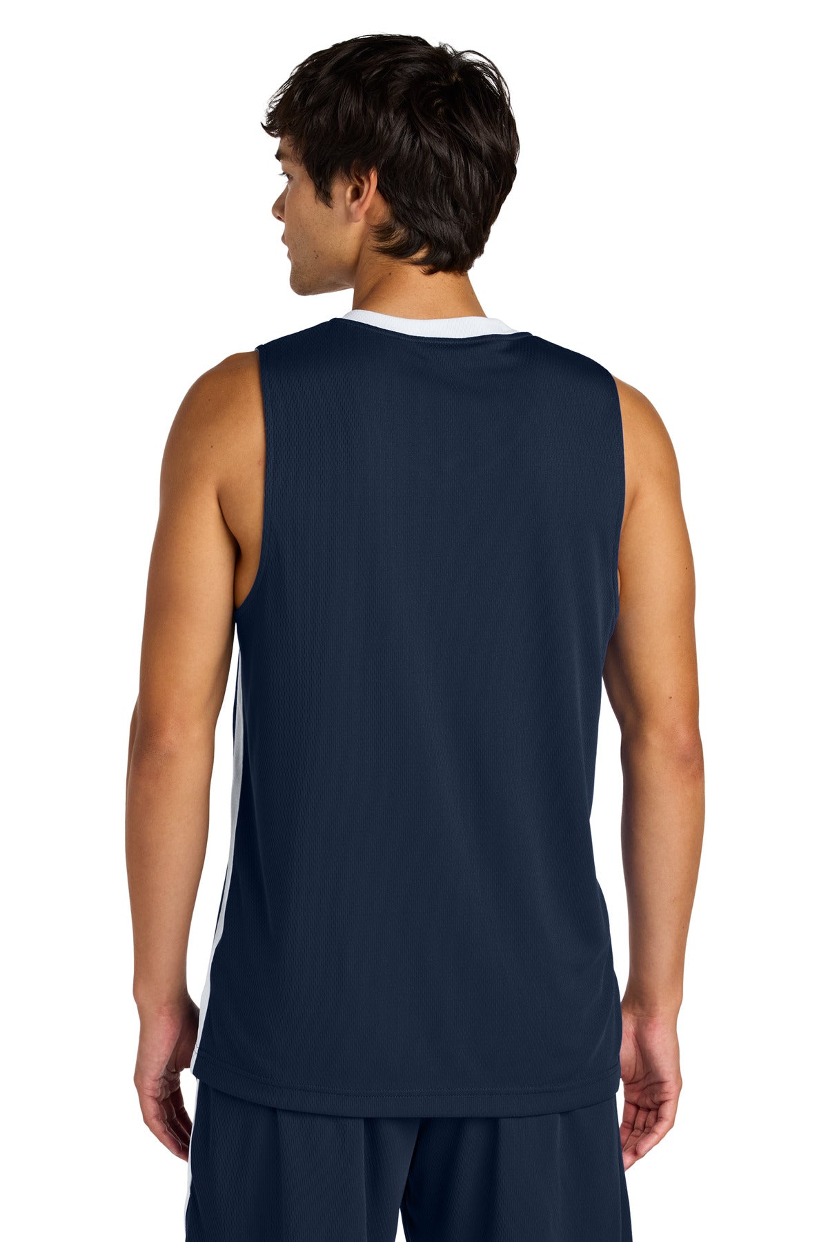 TrNv/White Sport-Tek Rival Basketball Rev Jersey ST900 plain