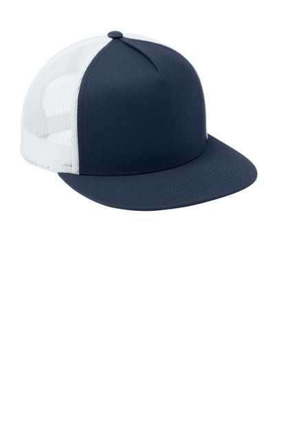 TrNv/White Sport-Tek YP Classics 5-Panel Classic Trucker Mesh Back Cap. STC38
