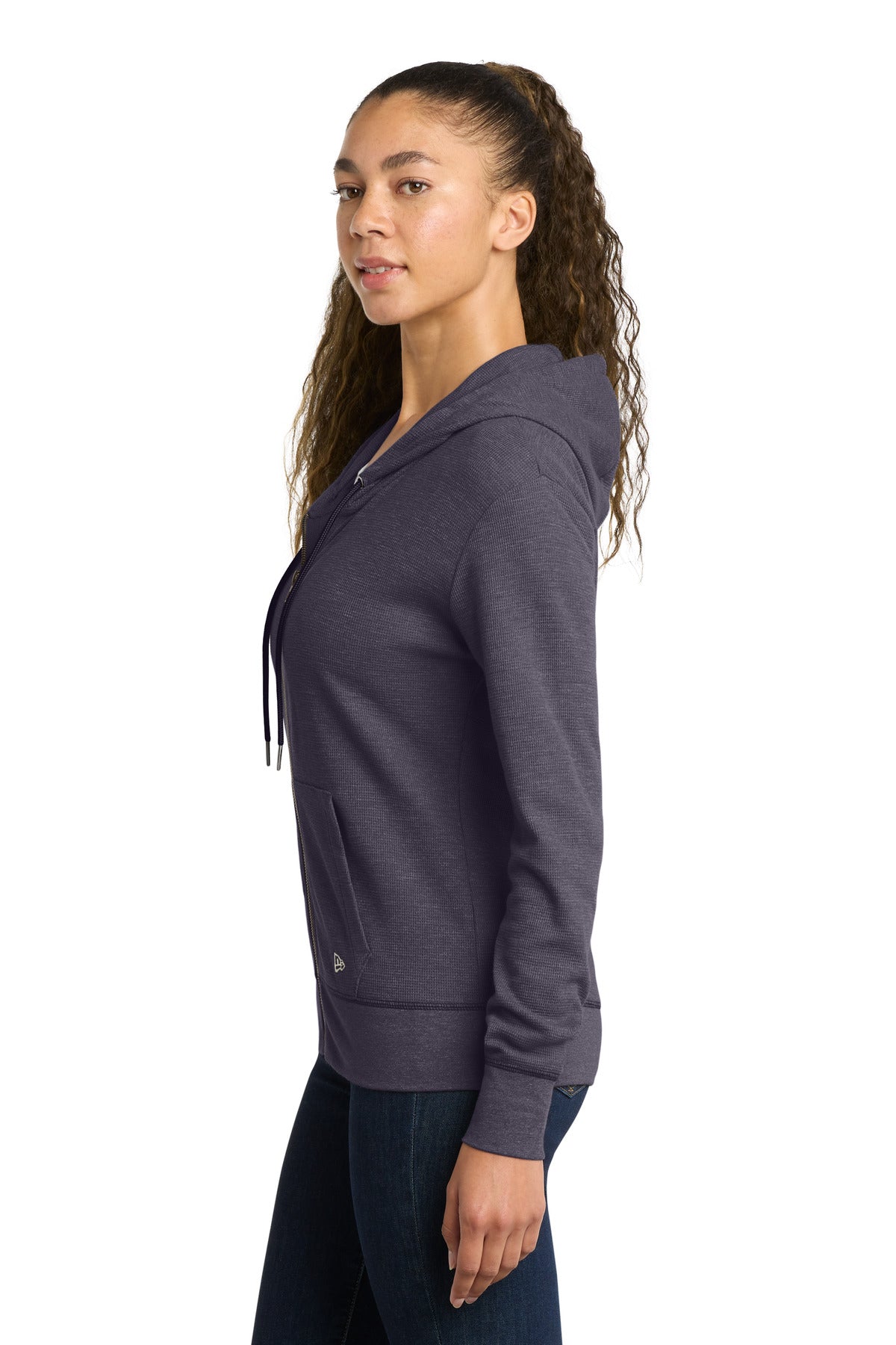 TrNvyHthr New Era Women's Thermal Full-Zip Hoodie LNEA141 plain