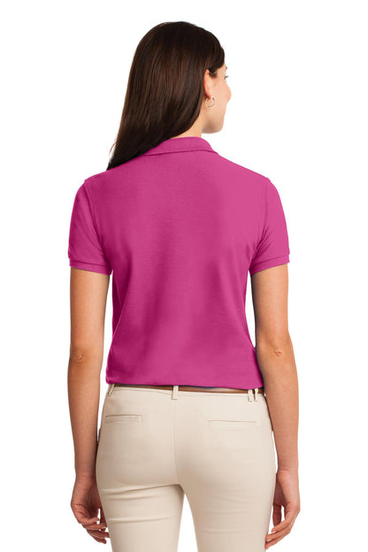 Tropical Pink Port Authority Women's Silk Touch Polo. L500 plain