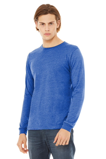 TRoyalTB BELLA+CANVAS Unisex Triblend Long Sleeve Tee BC3513 plain
