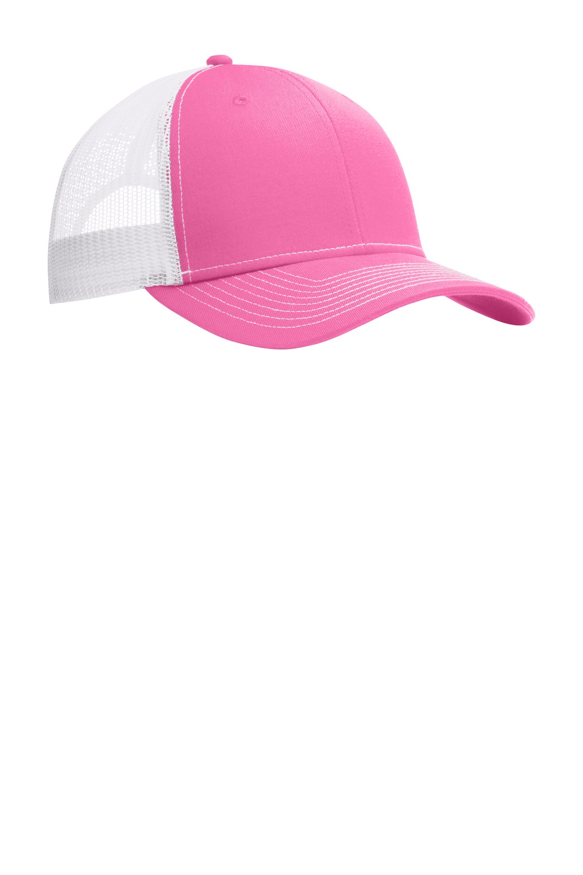 TrPk/Wht Port Authority Snapback Trucker Cap. C402 plain
