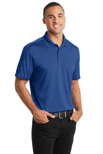 True Blue Port Authority Diamond Jacquard Polo. K569 plain