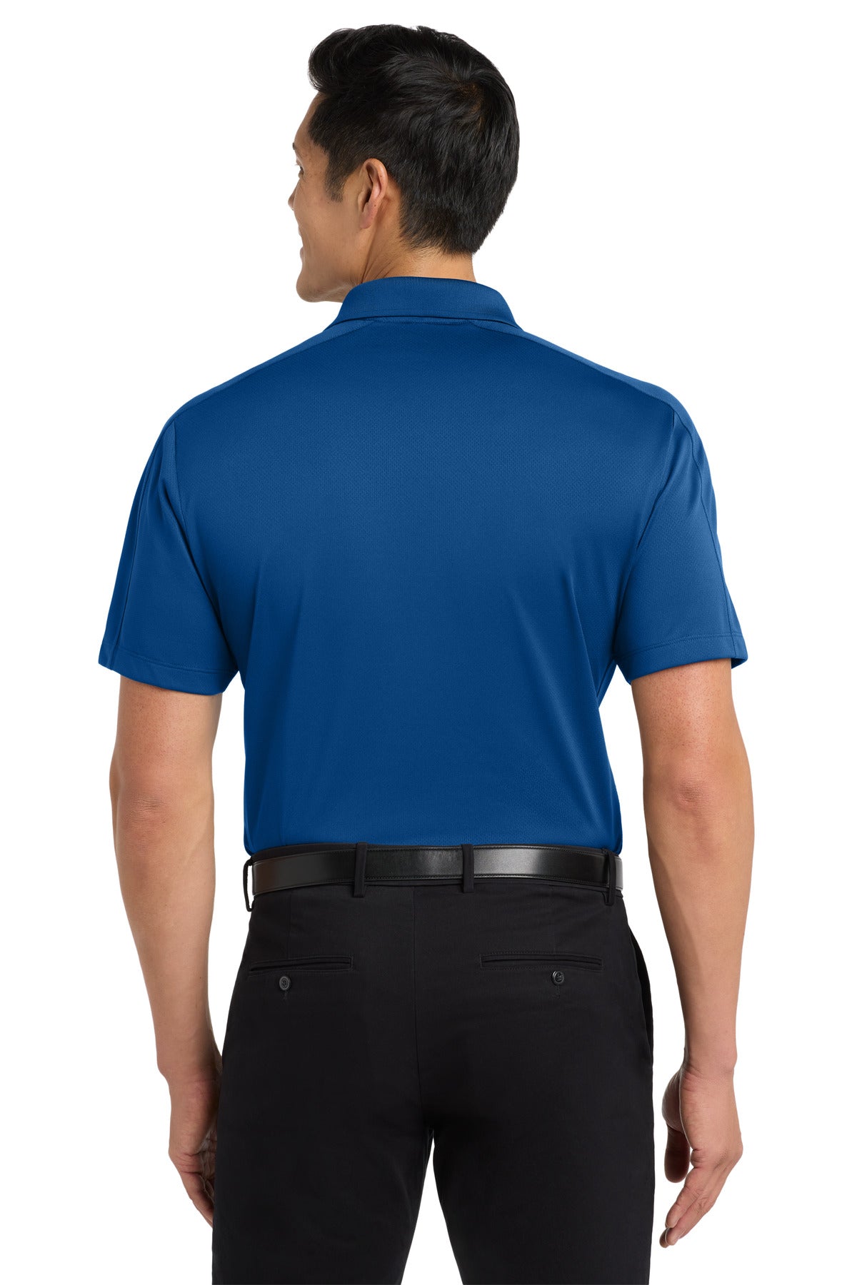 True Blue Port Authority Diamond Jacquard Polo. K569 plain