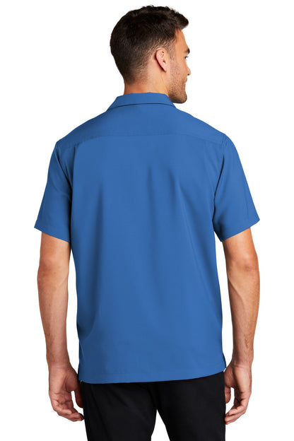 True Blue Port Authority Short Sleeve Performance Staff Shirt W400 plain