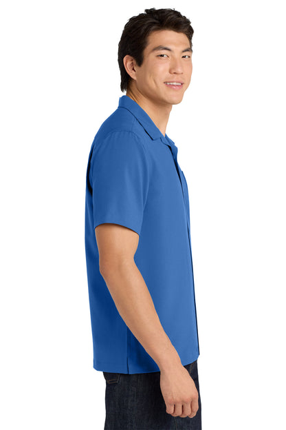 True Blue Port Authority Short Sleeve Performance Staff Shirt W400